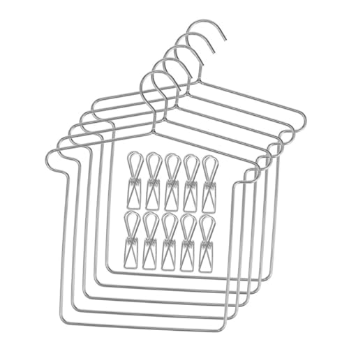 KICHOUSE 5 Sets Mini Clothes Hanger Doll Garment Hangers Doll Coat Holder Doll Clothes Support Baby Clothes Hook for Doll Clothes Gown Dress Outfit Hanging Closet Accessories