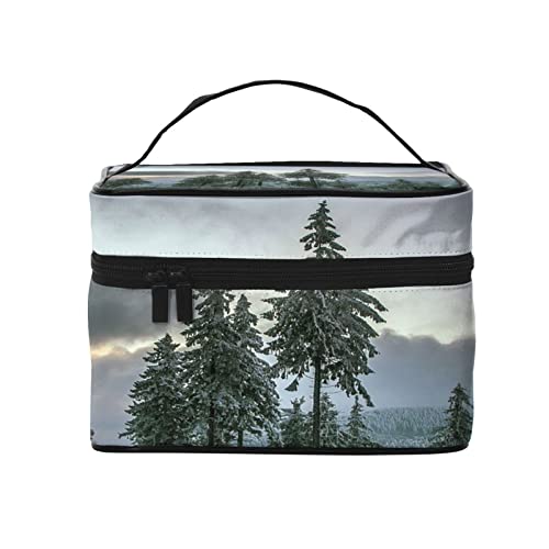 ファッション自然風景 化粧ボックス 化粧品収納箱 大容量 人気 おしゃれぶた 可愛い かわいい メイクポーチ コスメポーチ 持ち運び バニティーケース 機能的 仕切り 旅行用 出張用 コスメティックバッグ