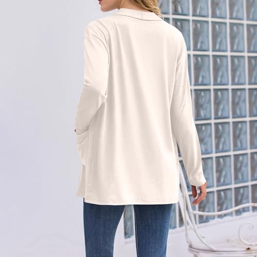 Women's Lightweight Cardigan Sweaters Open Front Long Sleeve Casual Loose Thin Cardigans with Pockets3