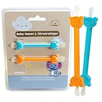 Nasen und Ohrenreiniger für Babys, Neugeborene & Kleinkinder - 2 in 1 Nasenpinzette Ohrenschmalzreiniger 2er Set - Aspirator Alternative