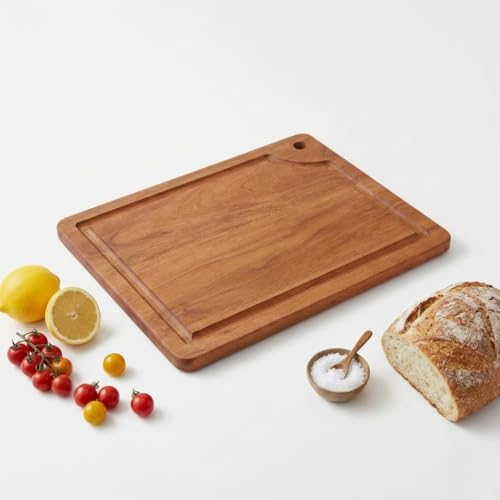 Tabla de Cortar de Madera Premium de Acacia, 40,6 x 30,5 x 1,5 cm – Tabla Reversible para Cocina con Ranura para Jugos, Ideal para Carnes, Verduras, Frutas y Pan miniatura 1