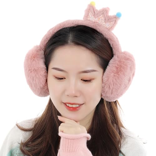 1Pc Adorable Crown Pattern Warm Keeping Ear Muff for Unisex Winter Earmuff Soft Fleece Lined Outdoor Ear Warmer for Cycling Activities and Winter Adventures3
