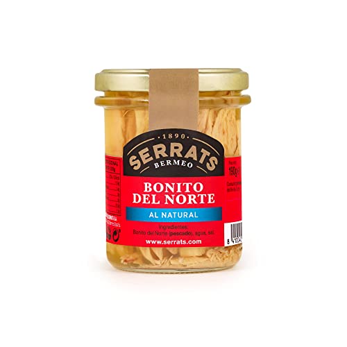 Conservas Serrats - Bonito Del Norte al Natural - Frasco de 190g