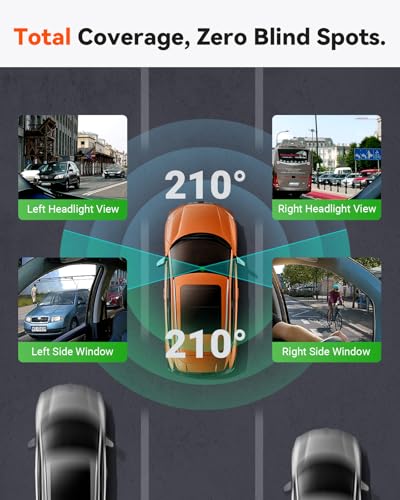Image of Vantrue E360 Panoramic 2 Channel Dash Cam,Front Fisheye + Inside Fisheye, Dual IR Night Vision,Dual STARVIS 2,Voice Control, Touchscreen, GPS, Parking Mode, Support 1TB