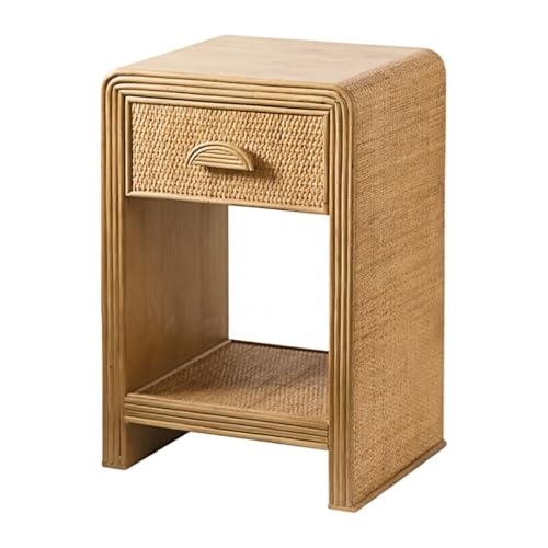 Kx9Lb8d Mesitas de Noche Mesita de Noche compacta con cajón Superior, Estante Abierto Inferior for Almacenamiento en el Dormitorio