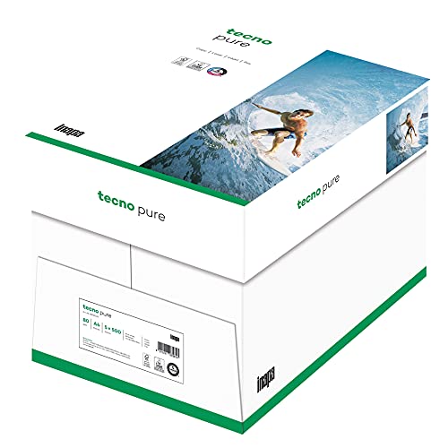 Papier reprographique Tecno Pure A4 80g carton de 2500 feuilles recyclées