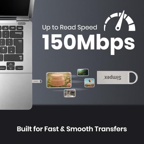Image of Simpex (64 GB 2.0V) Metal Body 64GB USB Flash Drive, High Speed Read & Write Pen Drive,X-Ray & Temperature Resistant, Compatible with Windows & Mac OS