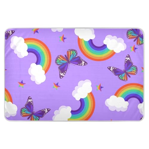Rainbows Butterflies and Stars Washable Bed Pads 34