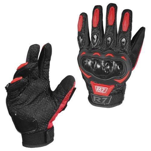 R7 RACING Guantes Vel Rojo R7-1 Touch/Limpiador Mica (X-Large)