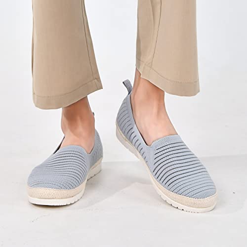 Women's Slip on Loafer Shoes Casual Walking Shoes Comfortable Knit Hands Free Slip ins Sneakers with Arch Support Fashion Work Nurse Flats - Image 7
