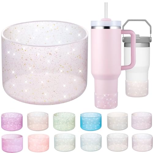 Glitter Boots for Stanley 30OZ 40OZ Tumbler cups, Clear Gold Purple