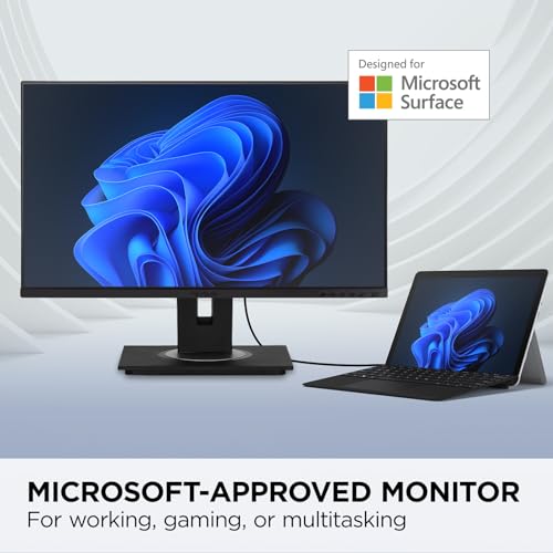 Image of ViewSonic VG245 24 Inch 1080p Monitor Designed for Surface, IPS Display for Smooth Home and Office Productivity, Advanced Ergonomics, 60W USB-C, HDMI, and DisplayPort Inputs