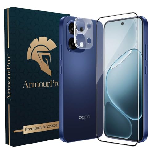 Image of ArmourPro Tempered Glass and Clear Camera Lens Protector for Oppo F31, Edge to Edge Screen Guard, Anti-Bubble, Scratch Resistant, Anti-Fingerprint, Installation Kit | Clear