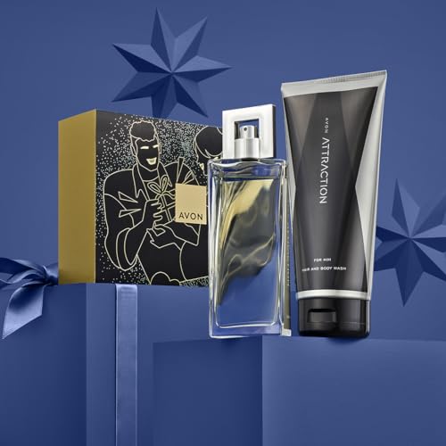Avon Attraction for HIM Gift Set Boxed & Sealed containing 75ml Eau de Toilette & 200ml Hair & Body Wash - Image 3
