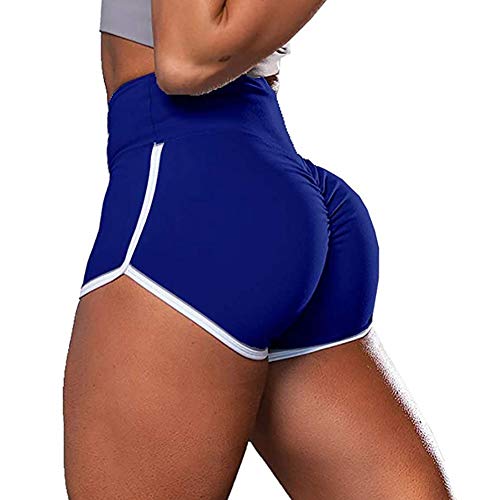 Gli Ultimi Femminile Sport Corto Booty Sexy Lingerie Funzionamento di Ginnastica Lounge Workout Yoga Spandex Breve Hot Costume Outfit,Blu,XL