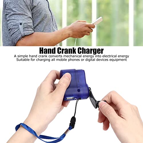 Cargador de manivela USB portátil para emergencia miniatura 3