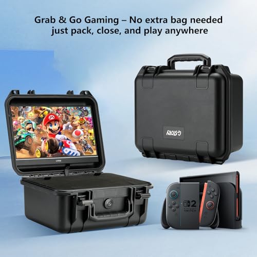 Image of G-STORY 14'' Portable Monitor Case for Switch 2,4K&60Hz or 1080P&120Hz Portable Gaming Monitor IPS Screen HDMI Shock-Resistant Travel carrying Bag Game Mode,Travel Monitor fo Switch2(no Included)