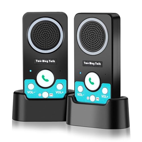 Intercoms Wireless for Home, Full Duplex Long Range Wireless Intercom, 8 Volume Levels, 4 Chime Intercoms, 2 Way Intercom for Home, Business(1Pack Black)