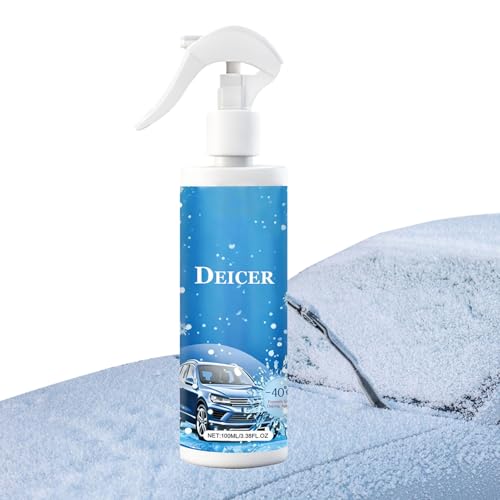 Zankie Dégivreur pour Pare Brise Automobile,Liquide Fonte Neige Auto 100ml | Agent Dégivrant Vitre Véhicule - pour Conducteurs Camping-Cars SUV Berlines Chercheurs D'Aventure Trajets Quotidiens