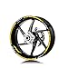 Motorrad Rad Aufkleber Motorrad Persönlichkeit Rad Reflektierende Aufkleber Felge Streifen Kit Reifen wasserdichte Moto Dekorative Aufkleber Für YA-MA-HA R1 (Color : Yellow)