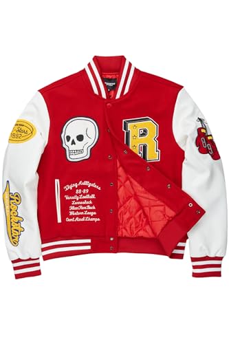 Men's Eisen Red/White Varsity Jacket2