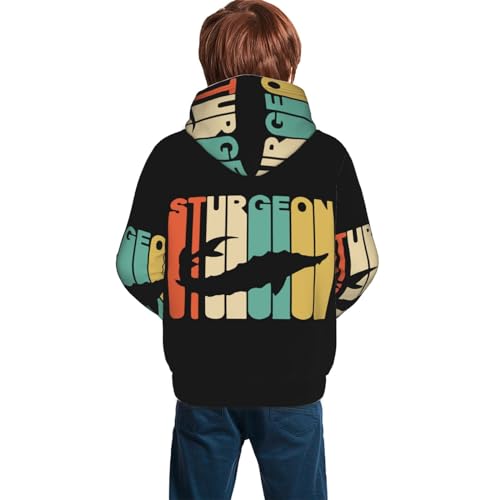 Sturgeon Boy, Girls Sports Shirt Youth Pullover Fashion Hooded Sweatshirt2