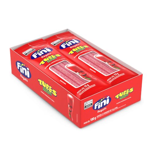Fini Mini Bala De Gelatina Tubes Morango Cítrico 17G C/12 -