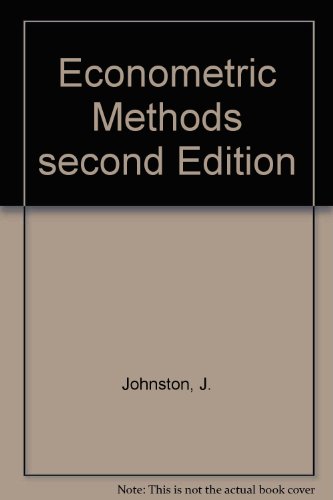 Econometric Methods second Edition B009NO82Q8 Book Cover