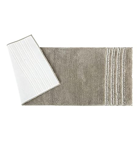 Image of Obsessions Ultra Soft Solid Bath Runner - Premium 1950 GSM Density, Anti-Skid Safety Backing & Superior Absorbency for Quick-Dry Comfort (60x150 cm, Stone)