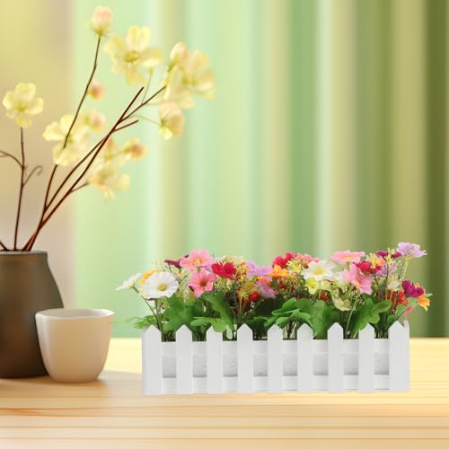 Fleurs artificielles marguerites multicolores 30 pièces minkissy - 8