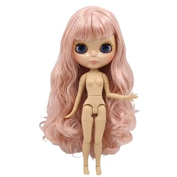 カスタムアイシードール『ヘアマニキュアの少女』薄ピンクのセミロングに染色 Amazon.co.jp: ネオ ブライス ピンクの髪、日焼けした肌