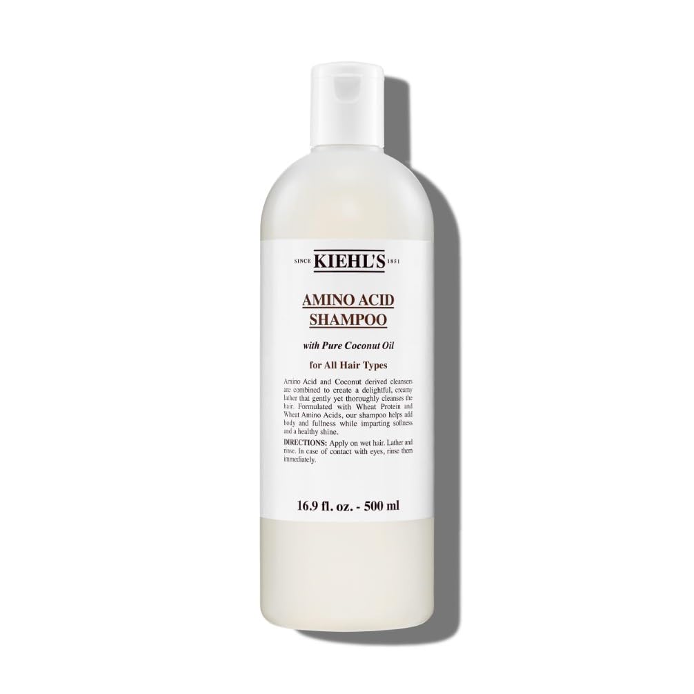 Kiehl's Amino Acid Shampoo, with Amino Acids and Coconut Oil to Clarify and Cleanse, Suitable for All Hair Types