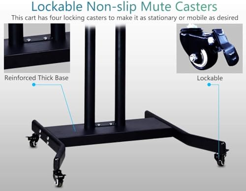 Soporte móvil para TV con ruedas y estantes miniatura 7