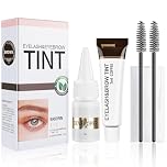 Eyelash Tint Black - Lash Tint and Eyebrow Dye - 2-In-1 Tint Kit - Volume Lashes and Full Brows Last Up to 4 weeks - Suitable for Home Use with All Tools (Brown) Eyebrow Gel
