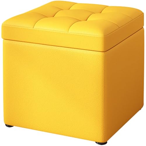 GSACLKES Banc Rembourré Avec Espace de Stockage Canapé Tabouret Pouf Tabouret Dressitable Cube Siège Chaussures Banc de Poitrine Banc En Cuir Tabouret En Tissu Avec...
