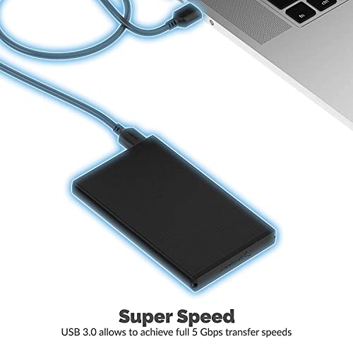 Caja externa USB 3.0 para disco SATA 2.5 pulgadas aluminio miniatura 6