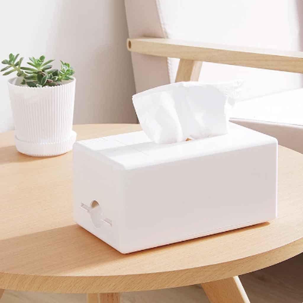 Creative Tissue Box+Toothpick Holder Container Towel Napkin Tissue Holder Paper Dispenser Fashion Tissue Holder Case Two in(OneColor)