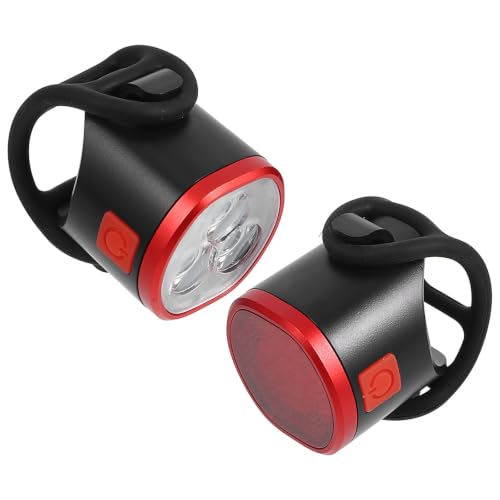 Luz de bicicleta delantera y trasera recargable con bateria 300mah de aluminio para ciclismo
