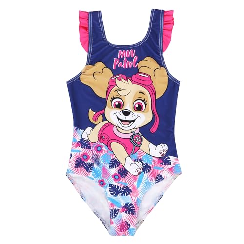 PAW Patrol Traje de baño para niña, diseño Skye, bikini, playa, natación, protección solar, secado rápido, cómodo, morado, 122