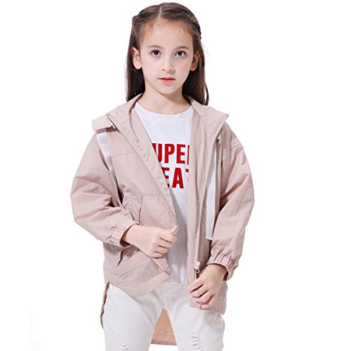 Girls Lightweight Rain Jackets Windbreaker Raincoats Hooded Packable Coats3