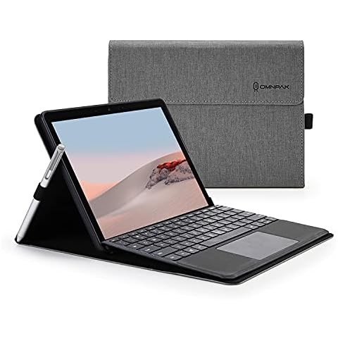 Omnpak Protective Case for Surface Go 3 2021 / Surface Go 2 2020 / Surface Go 2018 with Stylus Holder, Multiple Angle Polyester Slim Lightweight Cover, Compatible with Type Cover Keyboard Cover