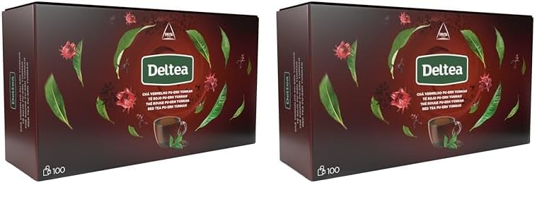 Deltea   Té Rojo Pu Erh   100 unidades (Paquete de 2)