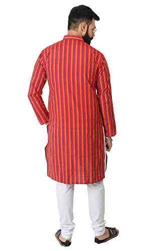 Image of Men's Cotton Long Kurta (Broad Lining)