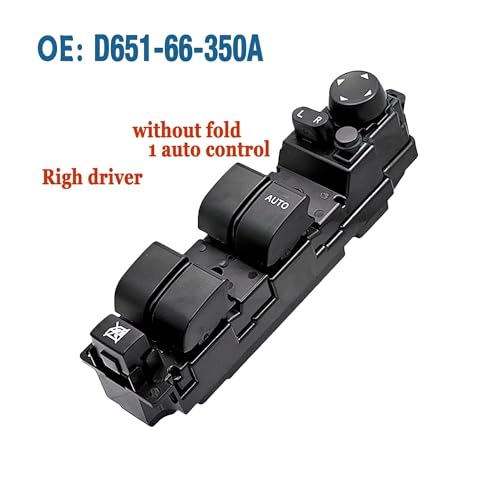 Bouton commutation commande D651-66-350A pour lève-vitre Mazda 2 6 RHD 2009
