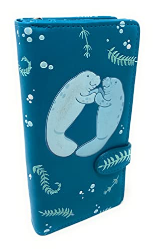 Shag Wear Manatee Playhouse Large Wallet for Women and Teen Girls Vegan Faux Vegan Leather 7