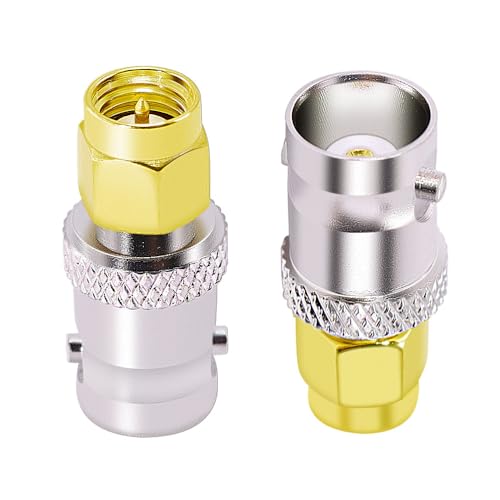 CNARIO Adaptador coaxial SMA macho a BNC hembra x2 miniatura 2