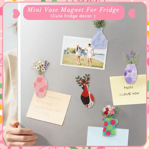 Imanes mini jarrón multicolor para refrigerador pack 16 miniatura 5