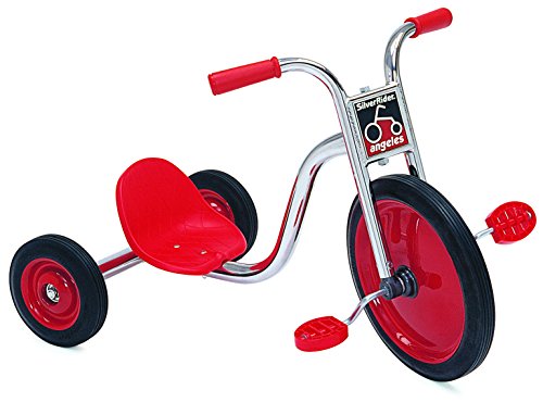 Angeles SilverRider Super Cycle 3 Wheel Toddler Trike, Tricycle for Kids 4-6, Girls/Boys Big Front Wheel Trike, Preschool/Daycare/Homeschool Use, Red