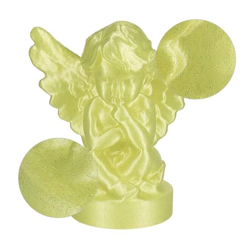 Image of iSANMATE 3D Printer Filament, Transparent Glitter Yellow PLA, 1.75mm, 1KG /2.2lb