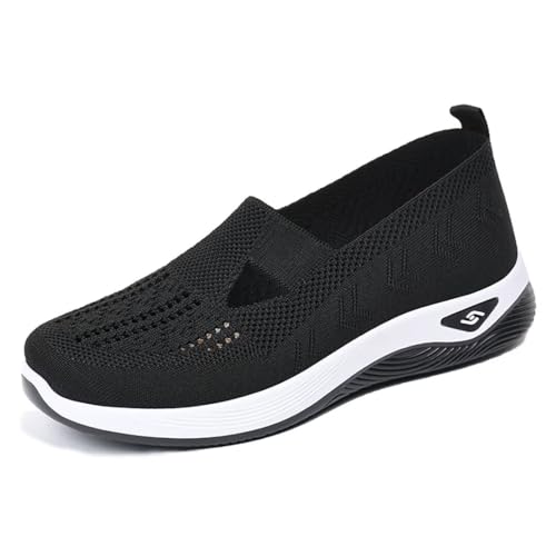Generic Women Footwear Orthopedic Sneakers Woven Breathable Running Shoes Arch Support Walking Shoes Soft Sole Shoes Cloud Slide Orthopedic